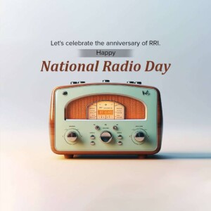 Happy National Radio Day Flyer For Twitter