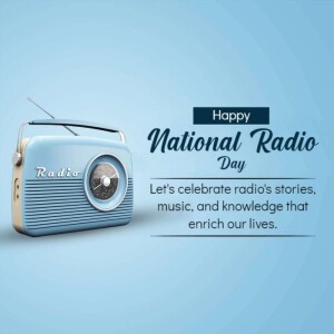 Happy National Radio Day Marketing Image For Google Business Profile