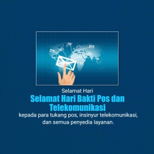 Image depicting a hand interacting with a global network, celebrating World Post and Telecommunications Day.