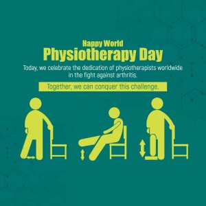 World Physiotherapy Day graphic with stick figures representing rehabilitation