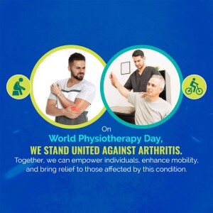 Image depicting physiotherapy treatment for arthritis, celebrating World Physiotherapy Day.