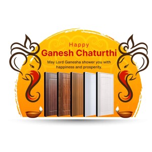Happy Ganesh Chaturthi - Door Design Promotion Promotional Banner For Pinterest