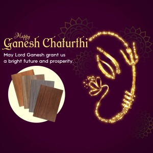 Happy Ganesh Chaturthi - Decorative Wood Panels Post For Threads