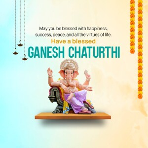 Ganesh Chaturthi Blessings Design For Facebook