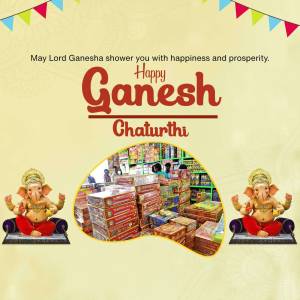 Happy Ganesh Chaturthi Greetings Template For Telegram