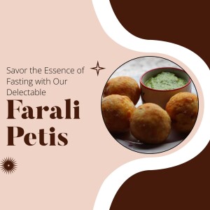 Close-up of Farali Petis, a traditional fasting snack, served with green chutney.