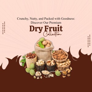 Assortment of dry fruits in baskets and sacks