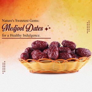A basket of Medjool dates with a warm, inviting background.