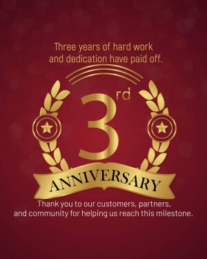 3rd Work Anniversary Logo