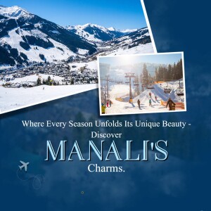 Snow-covered mountains and ski slopes in Manali, India