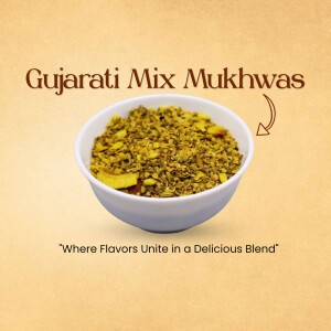 A bowl of Gujarati Mix Mukhwas, a traditional Indian snack.