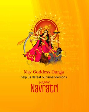 Image of Goddess Durga during Navratri festival