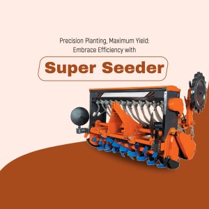 Image of a Super Seeder agricultural machine for precision planting.