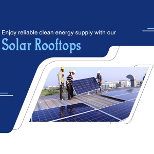Workers installing solar panels on a rooftop