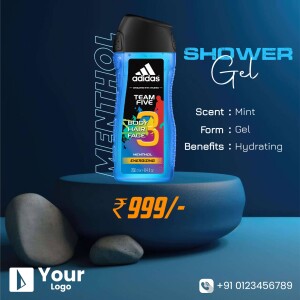 Product shot of Adidas Team Five Menthol Shower Gel