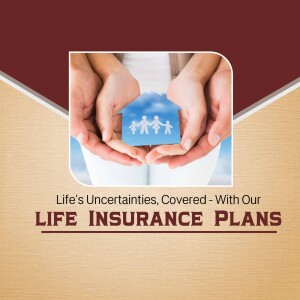 Hands holding a house with family figures, representing life insurance coverage.