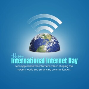 Image depicting Earth with Wi-Fi signals, celebrating International Internet Day.