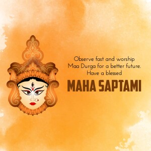 Image depicting Maa Durga for Maha Saptami festival