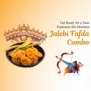 Jalebi Fafda Combo with Dusshera decorations