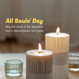 Candles lit for All Souls' Day