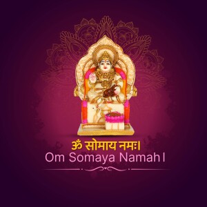 Image of Goddess Lakshmi with the mantra 'Om Somaya Namah'