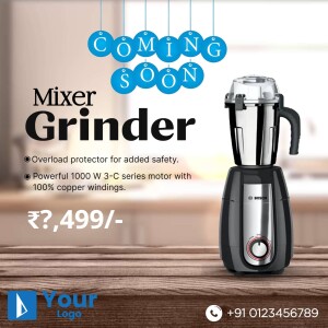 Bosch Mixer Grinder advertisement with price and features