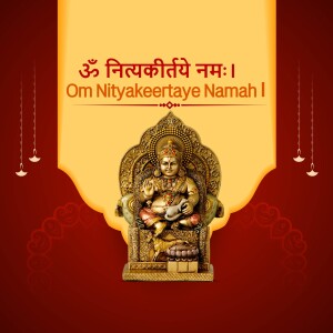 Image of Goddess Nityakeertaye with mantra