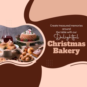 Christmas bakery treats on a festive background