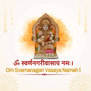 Marble statue of Goddess Swarnanagari with mantra
