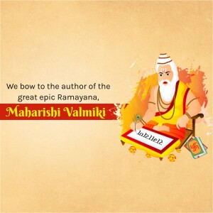 Illustration of Maharishi Valmiki, the author of the Ramayana