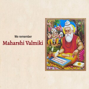 Portrait of Maharshi Valmiki writing the Ramayana