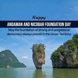 Andaman and Nicobar Foundation Day greeting with island scenery