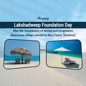 Lakshadweep Foundation Day celebration with beach scenery