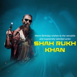 Shah Rukh Khan in a still from a movie, celebrating his birthday