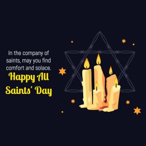 All Saints' Day greeting with candles and a star