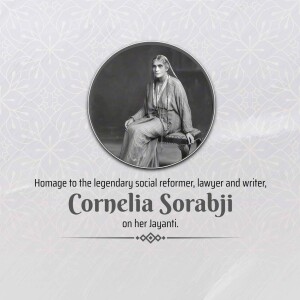 Portrait of Cornelia Sorabji, a social reformer, lawyer, and writer.