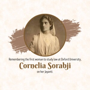 Portrait of Cornelia Sorabji, a pioneering Indian lawyer and social reformer.