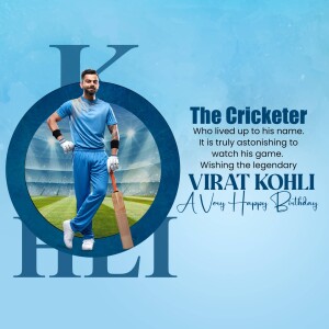 Virat Kohli birthday celebration graphic