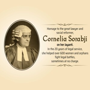 Portrait of Cornelia Sorabji, a pioneering Indian lawyer and social reformer.