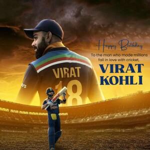Virat Kohli birthday celebration poster