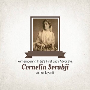 Portrait of Cornelia Sorabji, India's first female lawyer