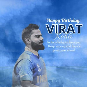 Virat Kohli birthday wish with image