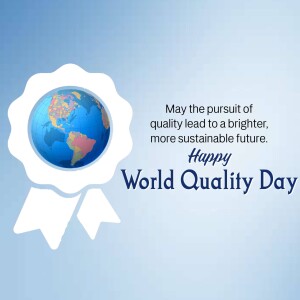 World Quality Day graphic with a globe and ribbon