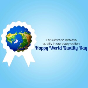 World Quality Day graphic with Earth and a ribbon