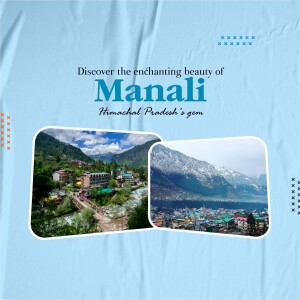 Scenic view of Manali, Himachal Pradesh with mountains and river