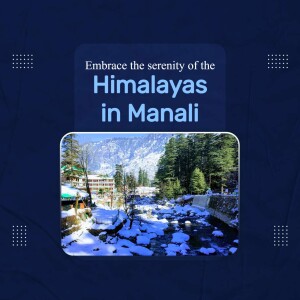 Scenic view of snow-capped Himalayas in Manali, India
