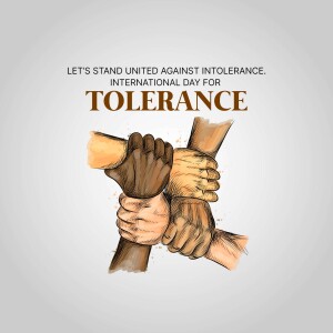 Hands of different skin tones clasped together, symbolizing unity and tolerance.