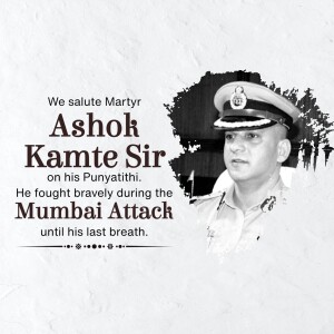 Portrait of Ashok Kamte Sir, a martyr of the Mumbai Attacks