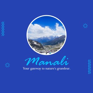 Scenic view of mountains in Manali, India