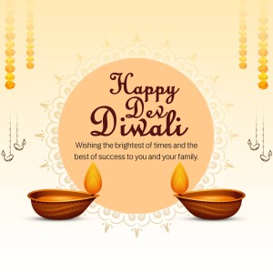 Diwali greeting with lamps and decorative elements